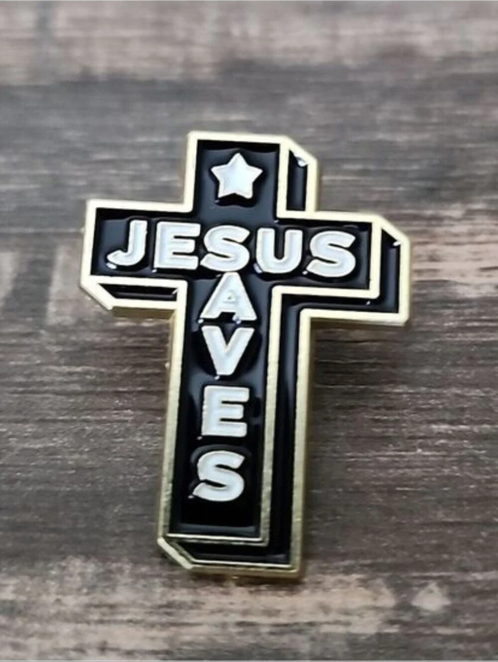 Jesus Saves CROSS pin